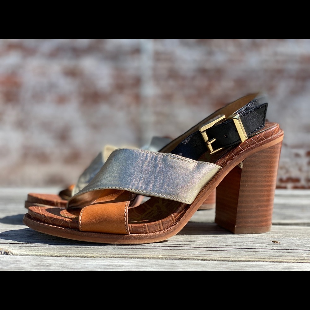 Sam Edelman Size 8 Leather Sandal Heels